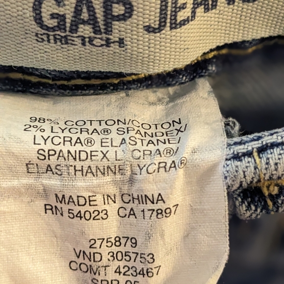 Gap Jean Skirt Size 2 30in Waist Fringe Bottom Back Pockets 14.5 in Length - Picture 4 of 7